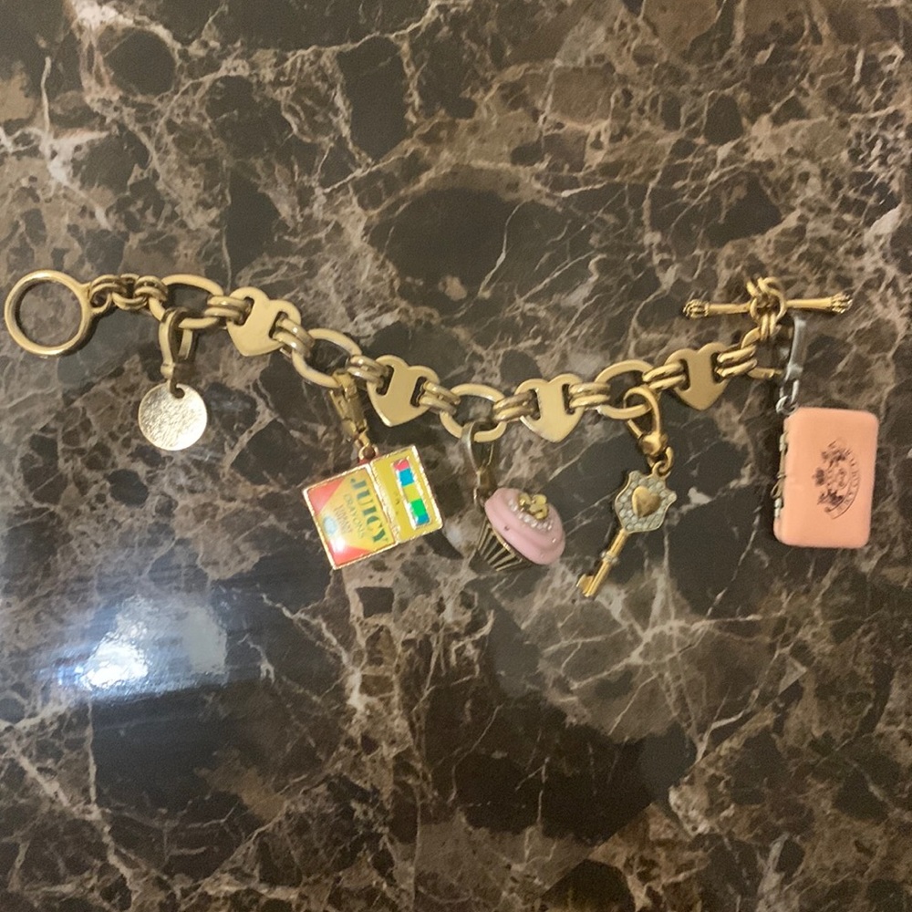 Vintage Juicy Couture gold charm bracelet
